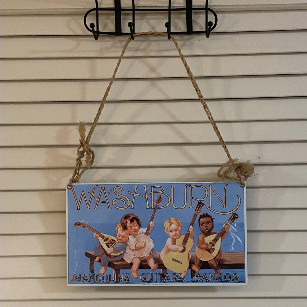 Ande Rooney Porcelain Advertising Sign Vintage Washburn Sign